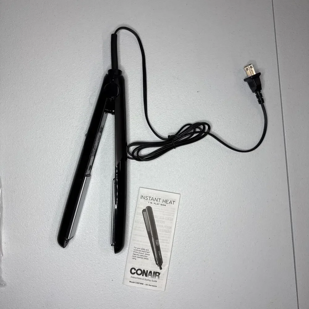Conair Instant Heat 1″ Flat Iron Ceramic Plates – No Box